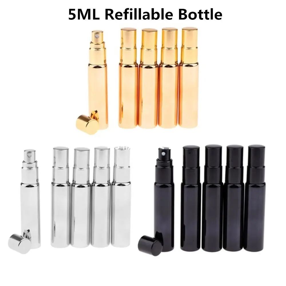 

Portable 5ML Spray Nozzle Glass Bottle Scent Pump Refillable Bottles Atomizer