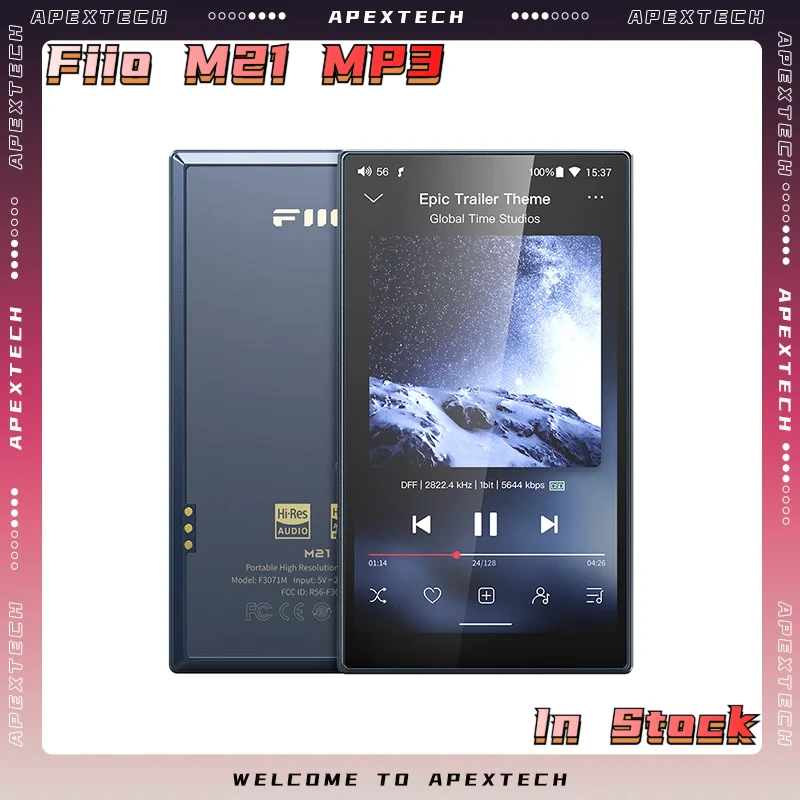 

Портативный музыкальный плеер FiiO M21 Android Hi-Res с процессором Snapdragon 680, 4xCS43198 DAC, мощностью 950 мВт, 4,7-дюймовым экраном, поддержкой LDAC, Bluetooth и MP3