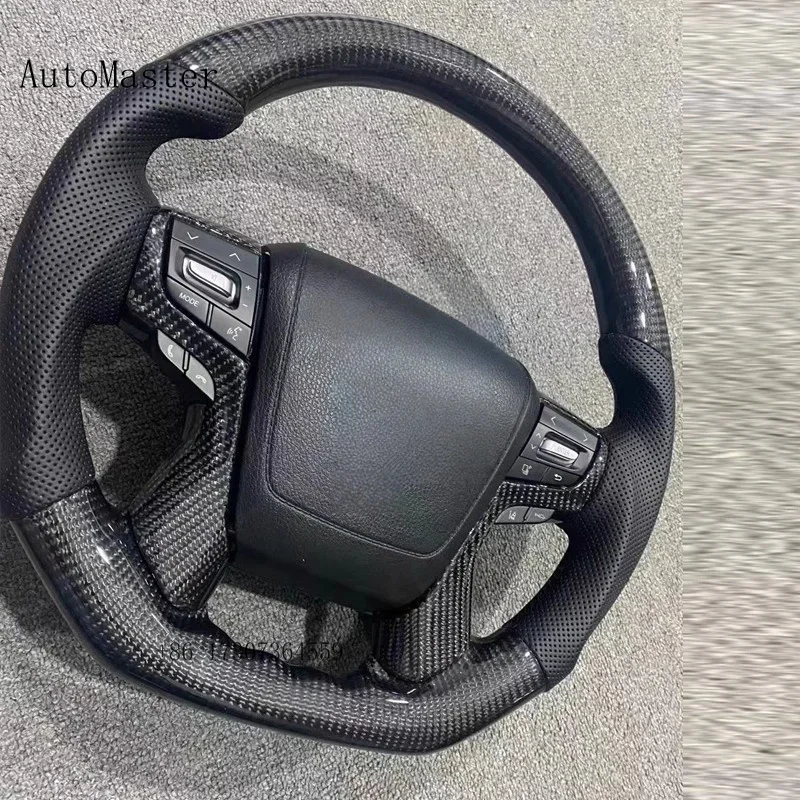 Steering Wheel Peach Carbon Fiber Car Accessories For Toyota Land Cruiser LC300 Hilux Revo LC 70 79 Fortuner RAV4 Accessories