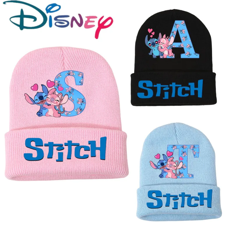 Disney Stitch Cap cotton Acrylic Knitted Caps Cartoon Anime Skullcap Autumn Winter Elastic Skullies Beanies Hat Birthday Gift