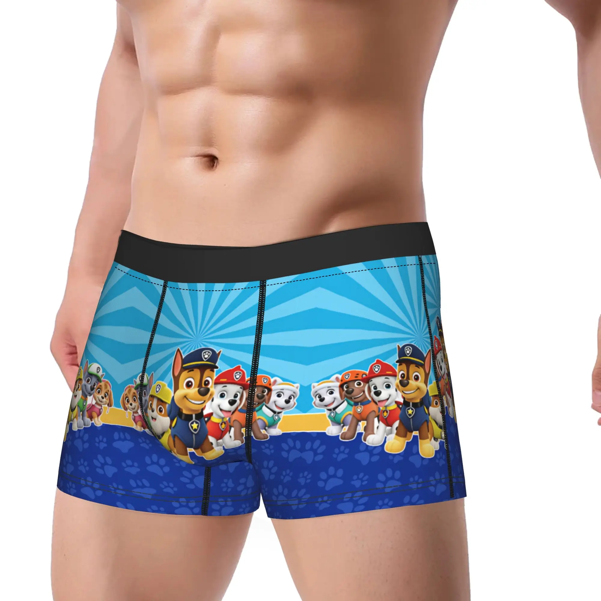 Paw Dogs All Main Characters Group Underwear  Men's Panties Customs Breathable Boxershorts Trenky Boxer Brief Plus Size 2XL