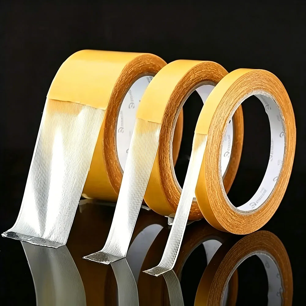 5-20m Super Thin Double Sided Adhesive Tape Grid Translucent Waterproof Mesh Carpet Tape Fixation Bookbinding Home Improvement