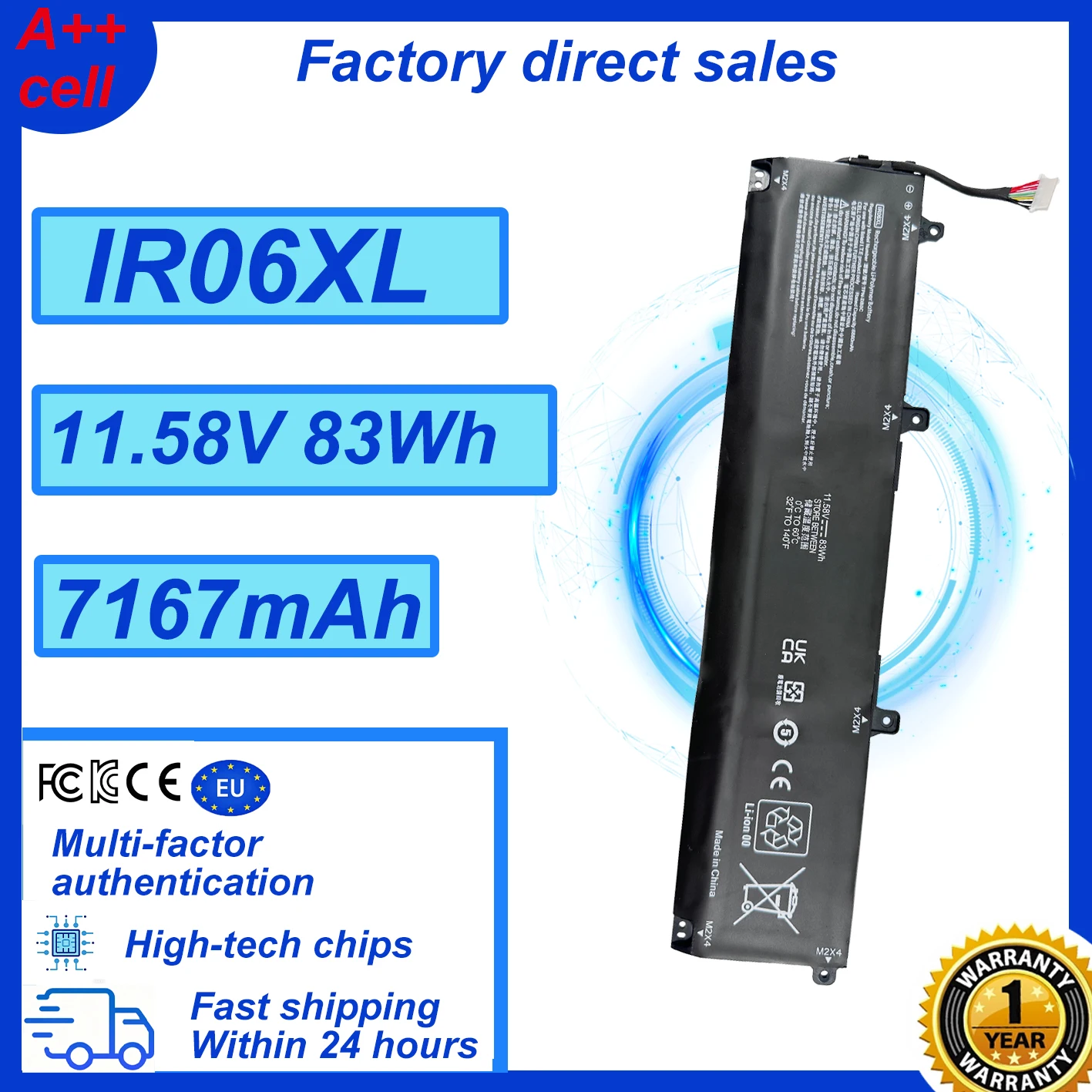 11.58V IR06XL m02029-005 Battery For HP ZBook Power G7 G9 G10 Mobile Workstation/ZBook Power G10 A Series M01523-2C1 IR06083XL