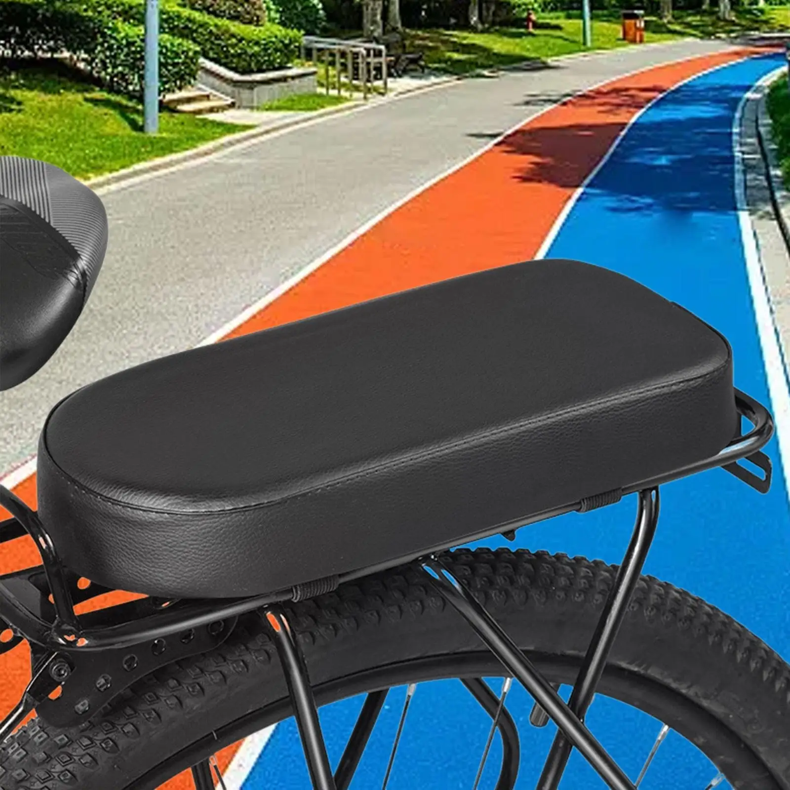 Rear Rack Seat Sponge Cushion Detachable Biking Accessories for Outdoor Use Travel Hybrid Bikes Folding Bikes Touring Bikes