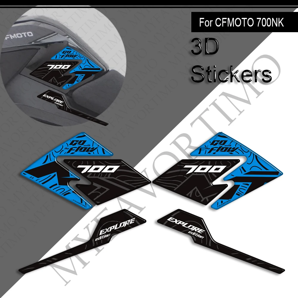 ل CFMOTO 700MT 700 MT بجولة الدراجة مغامرة دراجة نارية خزان الوسادة ثلاثية الأبعاد الايبوكسي حماية ملصق مائي ﻿ 2023-2025