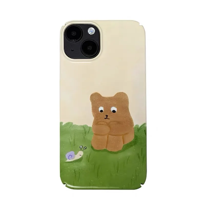

Snail Cute Cartoon Bear Phone Case for IPHONE 17 Air 16E 15 PROMAX 14 Plus 13 12 MINI 11 PRO 16Plus XR XS SE Acrylic Phone Cover