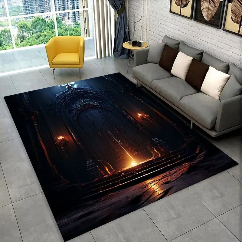 Gothic Magic Gate Door Miracle Large Area Rug Non-slip Durable Carpet for Bedroom Living Room Sofa Doormat Home Decor Floor Mat