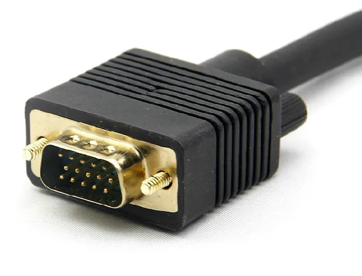 Gold Plated VGA 1 Male to Dual 2 VGA Female Converter Adapter Splitter Y Cable 0.25m