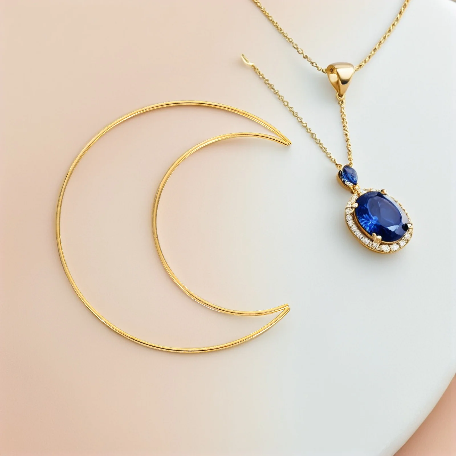 

10Pcs Metal Macrame Moon Hoops Iron Dreamcatcher Rings for DIY Craft Wall Hanging Decor Home Bedroom Living Room Decoration