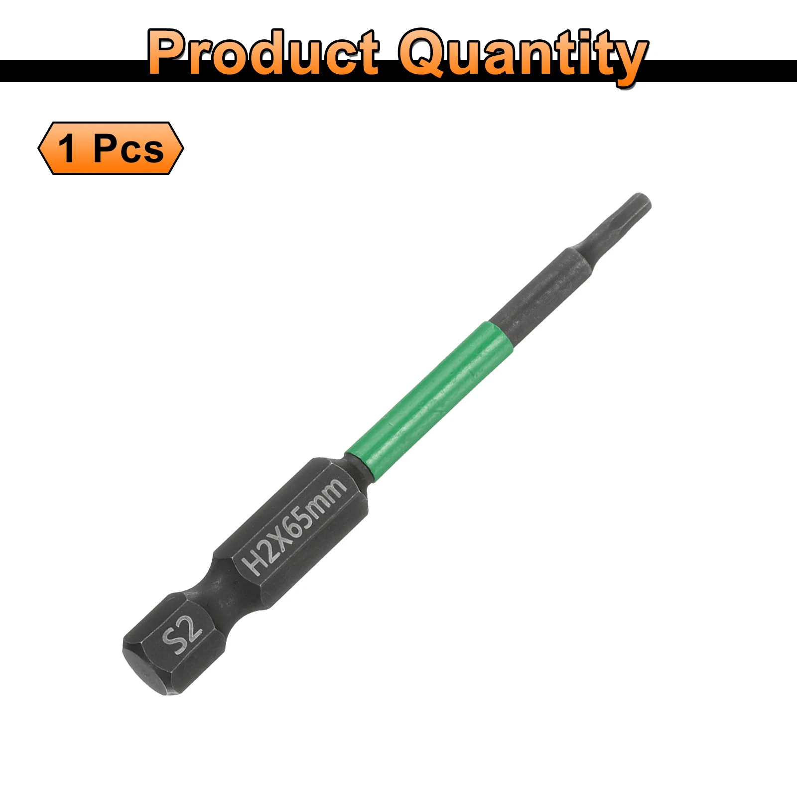 1/2/5pcs H1.5-H10 Flat Hex Head Screwdriver Bit Metric Tip 1/4