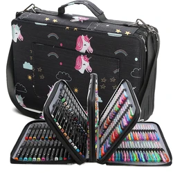 Marker Pen Case Markers Carrying Bag 264 Slots Large Capacity Marker Case for Prismacolor Watercolor Pencils & Gel Pen Markers