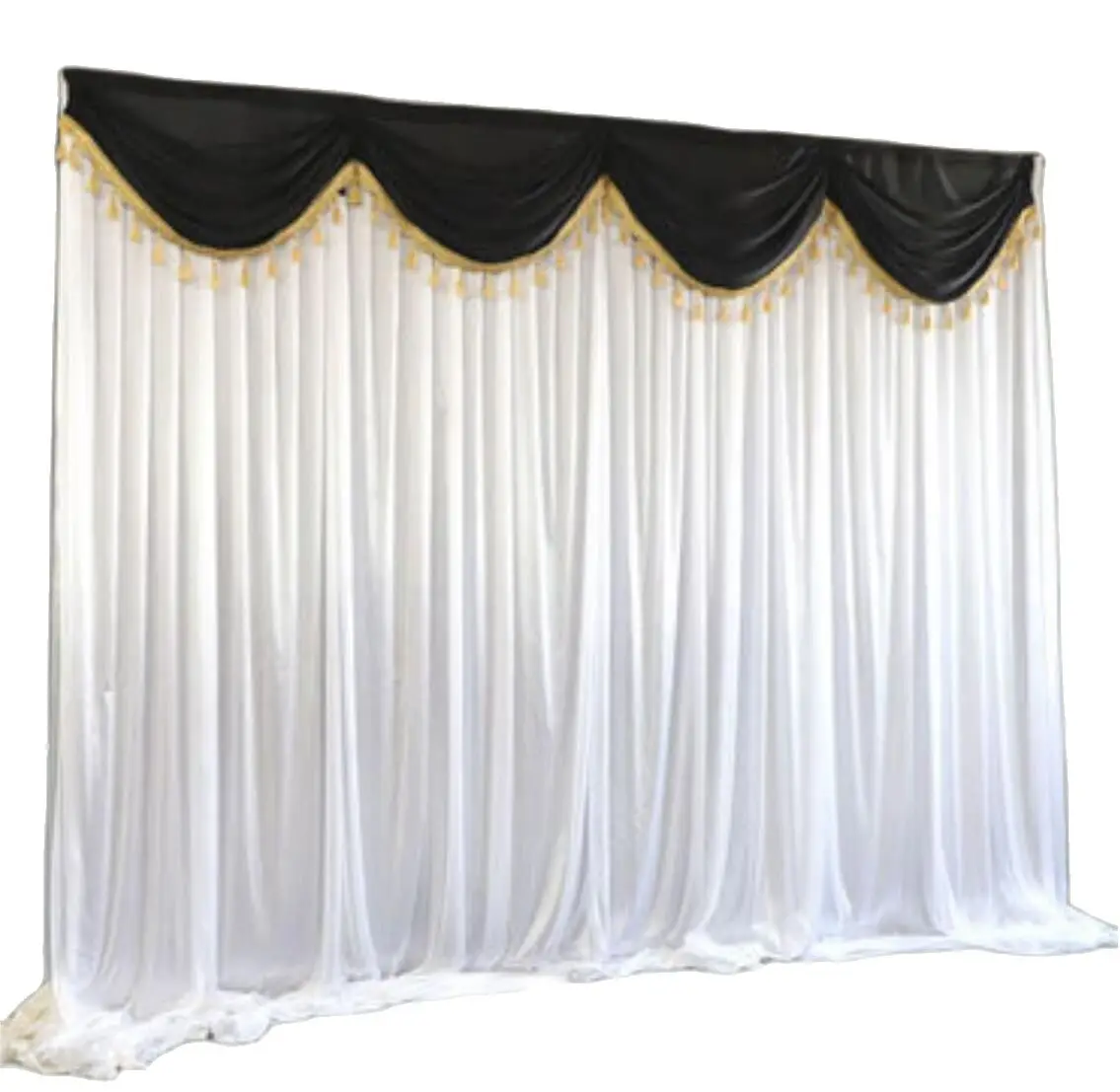 10x10FT/3x3M Curtain Swag Wedding Backdrop Church Stage Background Drapery For Formal Event Party Curtain Decoration