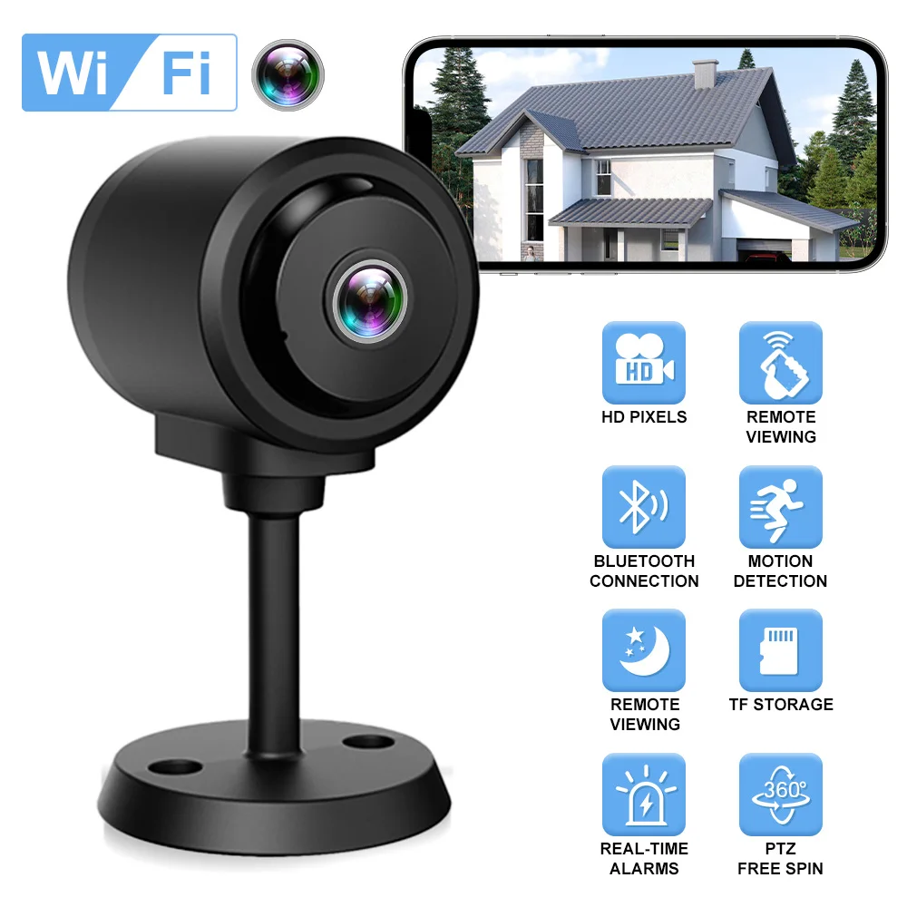 Mini Camera Wireless WiFi Remote HD Camera With Built-In Battery Smart Life Upgraded 1080P Video Night Home Security Cam