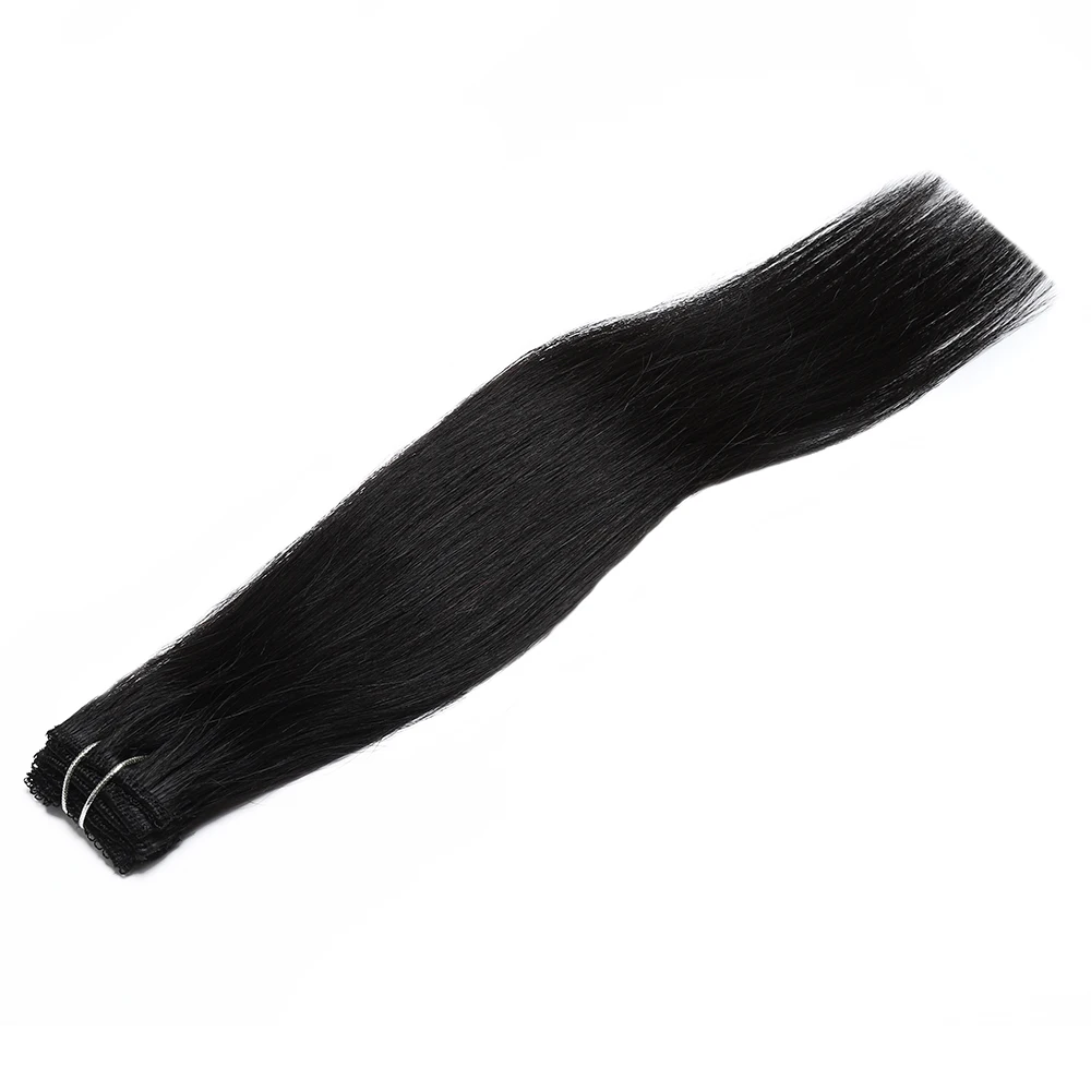 Durable quality human natural hair woman 25g 5pcs #1B remy hair straight clip ins human hair extensions (5g/piece,5pcs/pack)