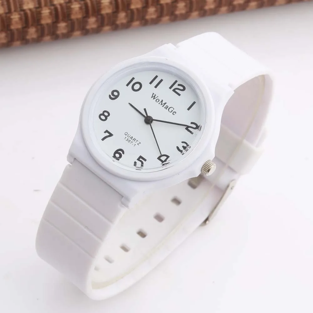 

Womage Watch Women Girls Sports Watches Silicone Band Quartz Wristwatches Ladies reloj mujer montre femme relogio feminino