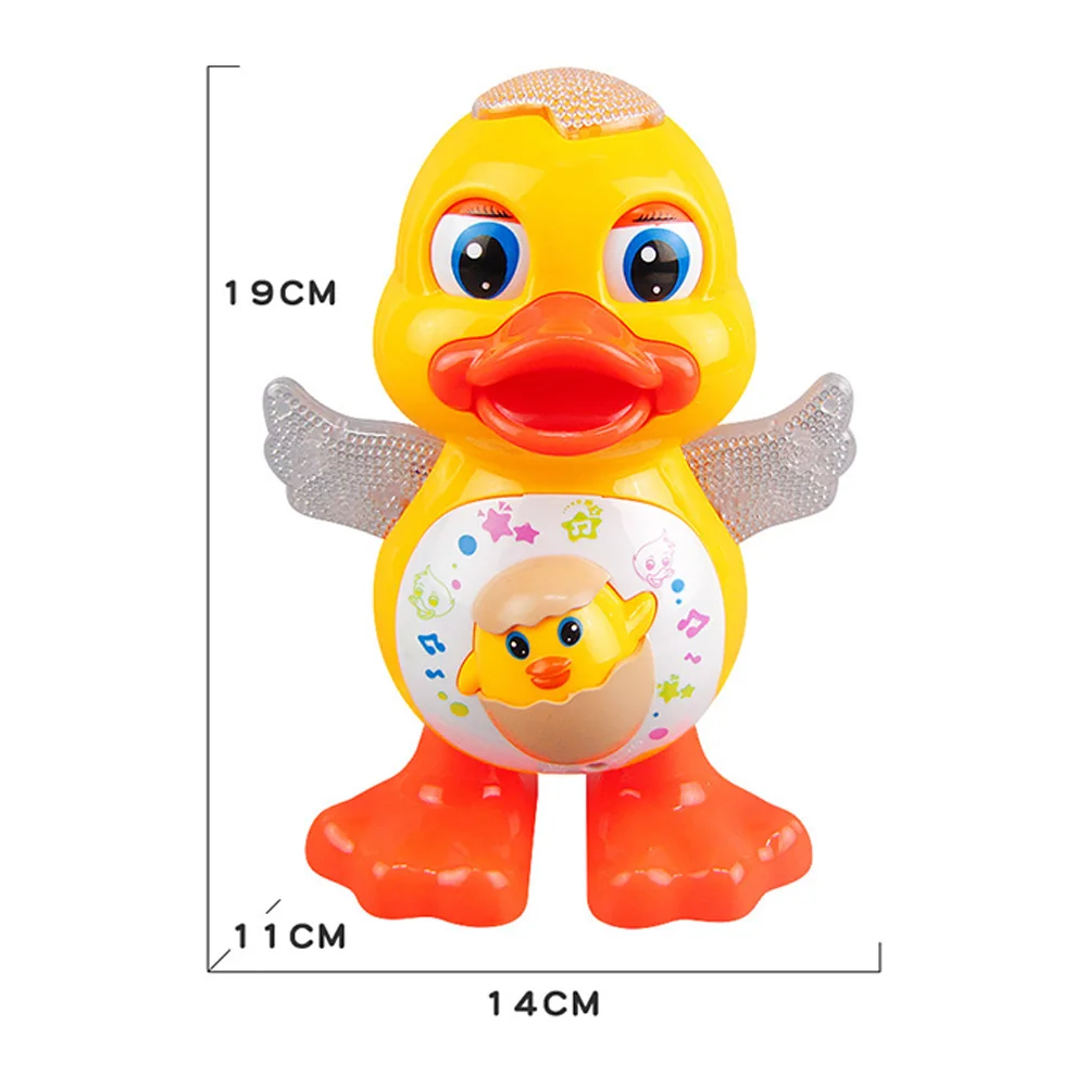 Electric Dancing Duck with Music & Lights Early Educational Toy Baby Musical Duck Toy Cute Musical Cartoon Animal Gift for Kids