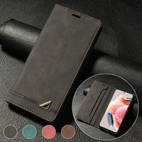 Wallet Card Stand RFID Blocking Magnetic Flip Leather Case For Xiaomi Redmi Note 13 12S 11 10 9 13C 12C Poco X6 M6 Pro C65 13T