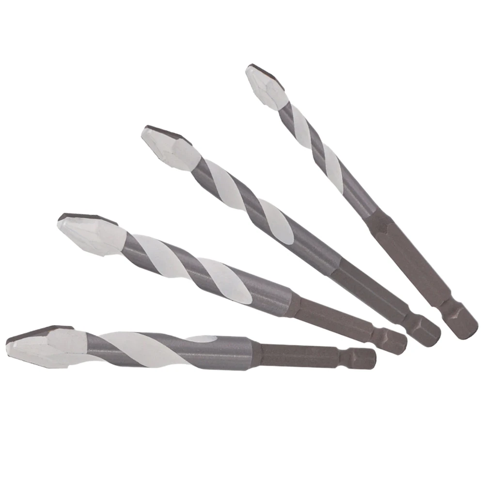 Triângulo Excêntrico Broca, Hex Shank, Perfuração da telha de vidro, feito de bons materiais, alta dureza, não é fácil de usar, 6mm, 8mm, 10mm, 12mm