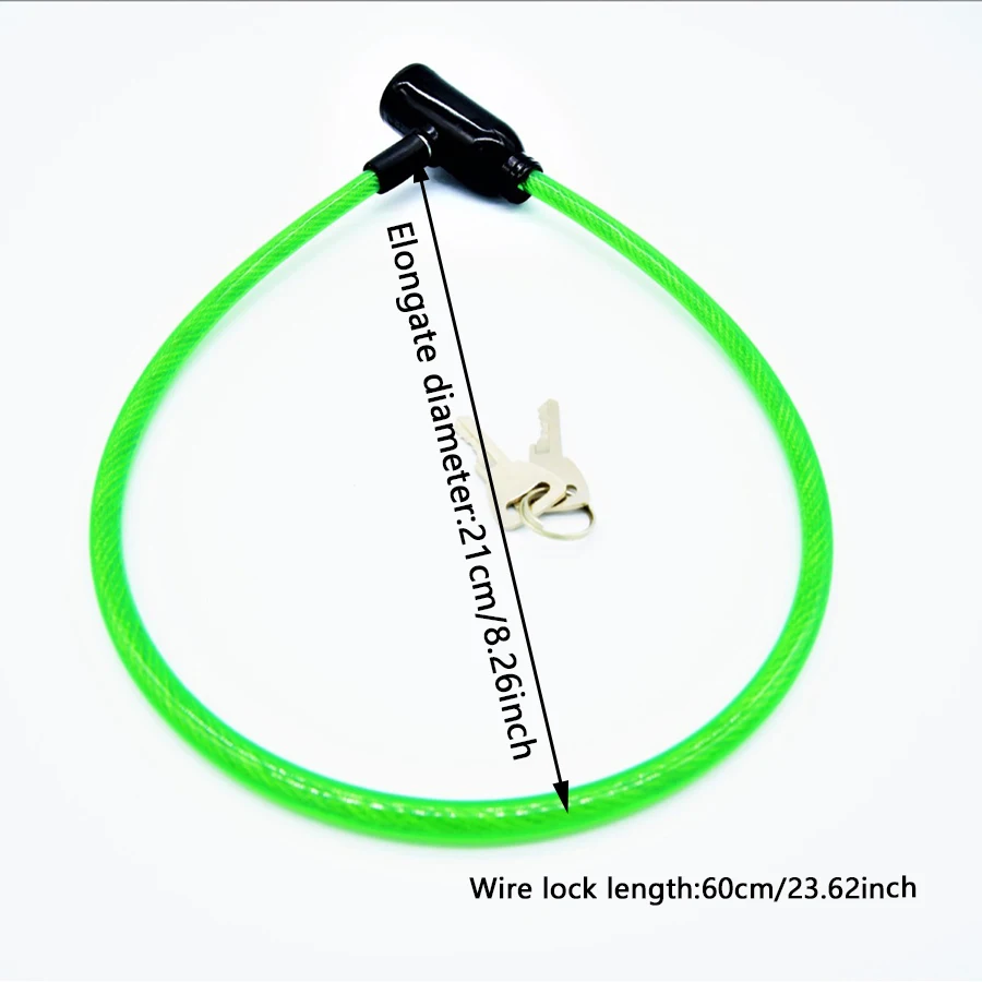 قفل دراجة بلون عشوائي، قفل مضاد للسرقة، قفل الدراجة الكهربائية، قفل سلك فولاذي، قفل الدراجة، ملحقات الدراجة الجبلية #6