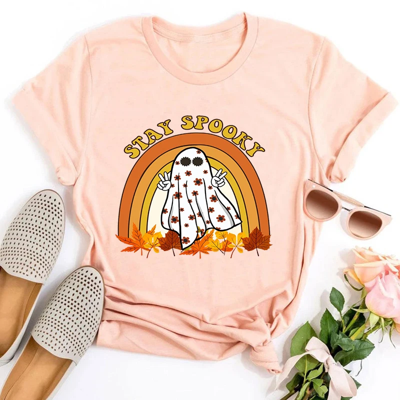 Stay Spooky Shirt Halloween Boo Tshirt Funny Halloween Vintage Clothes Halloween Retro Shirts Halloween Women Clothing