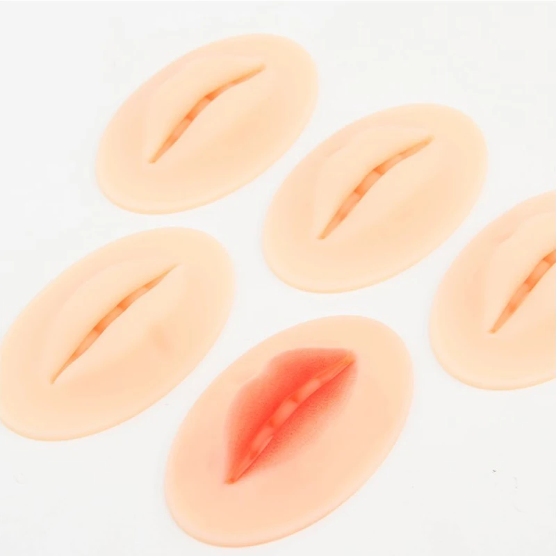 Soft Silicone Permanent Makeup Lip Blush Tattoo Training Skin Microblading Reusable 3D Practice Lips Mold For Makeup Artists