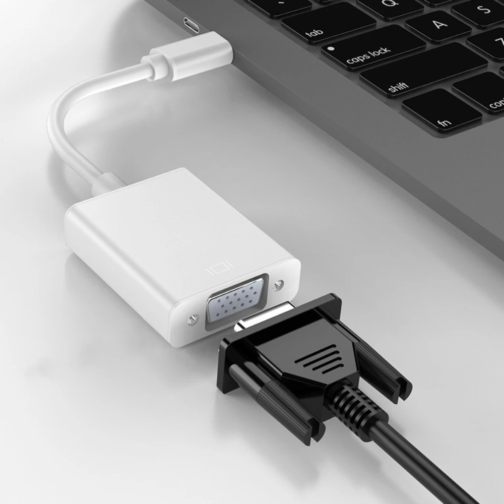 Adapter typu C do VGA kabel USB C męski na żeński 3.1 USB do VGA do komputera PC Laptop Macbook Pro Samsung Galaxy TV Phone