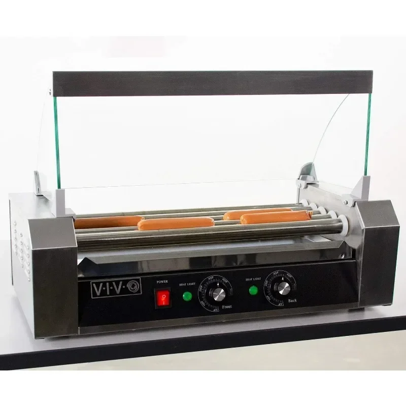 

tt For VIVO Electric 12 Hot Dog and 5 Roller Grill Warmer, Cooker Machine with Cover, HOTDG-V205
