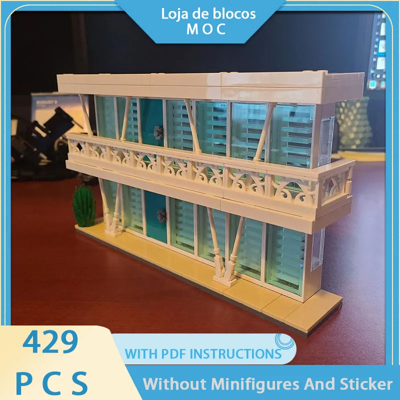 

Изысканный новый конструктор MOC: модель уличной сцены, квартира Декстера Моргана, технологичный модульный набор для сборки, праздничный подарок, DIY-конструктор.