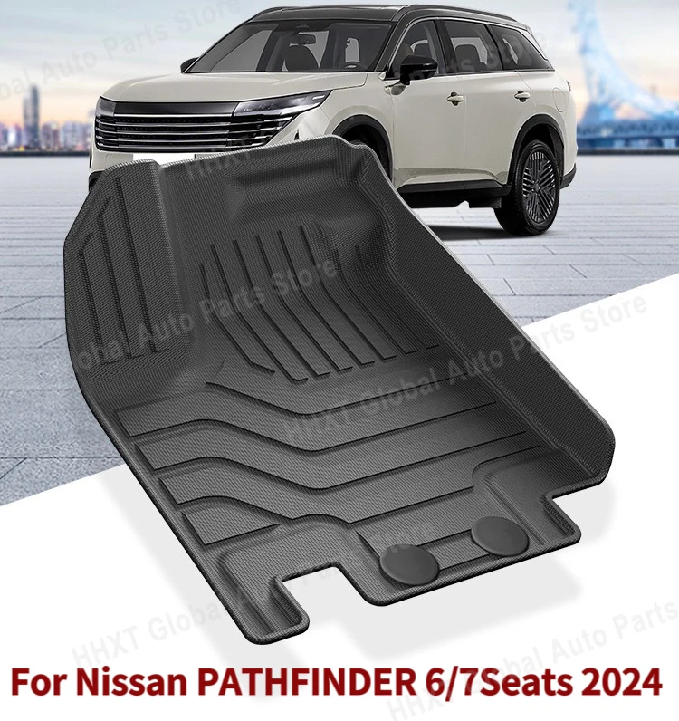 Nouveautés tapis de sol de voiture pour Nissan PATHFINDER 2024 personnalisé imperméable antidérapant tapis de voiture 3D TPE tapis de voiture de luxe