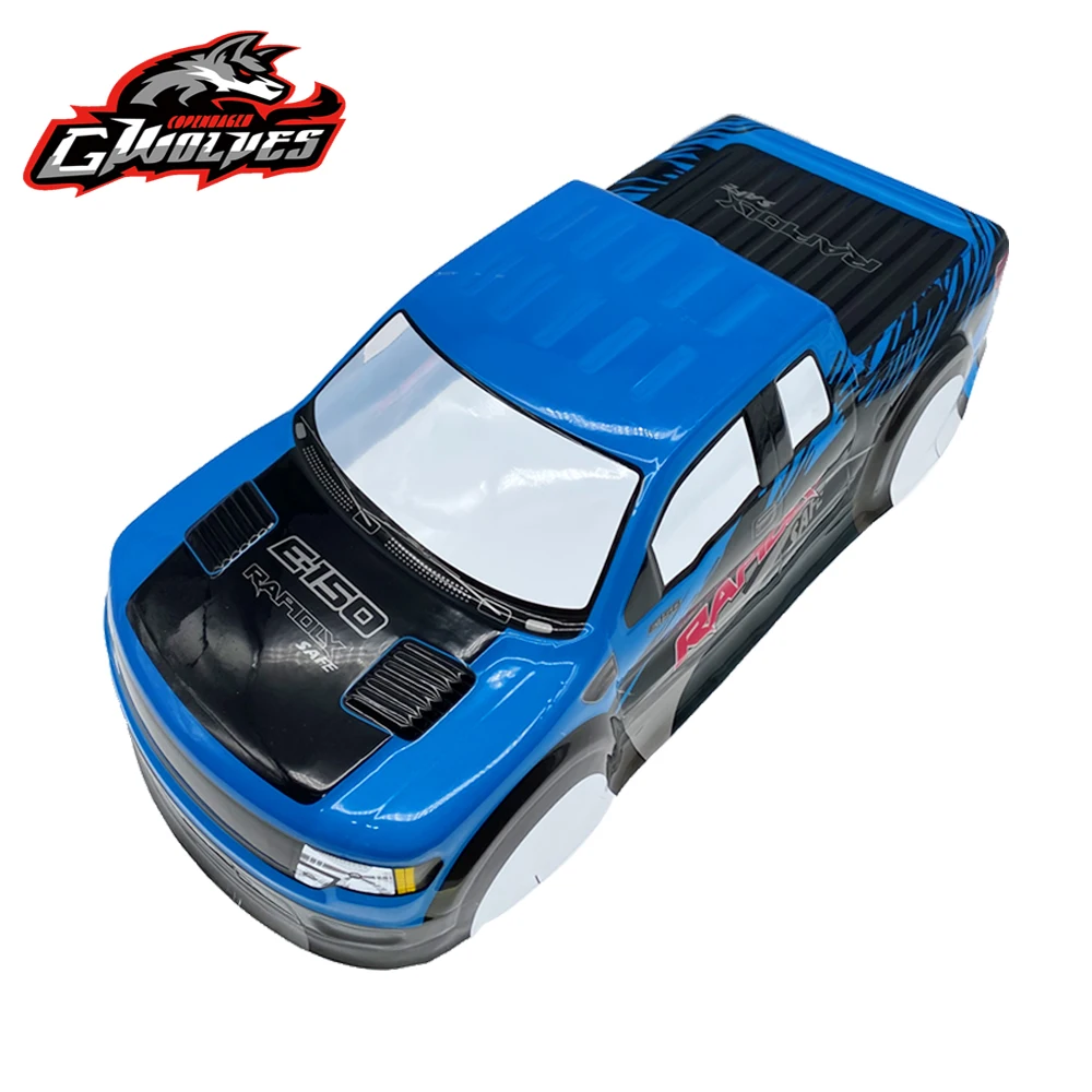 1/10 RC shell F150 RAPTOR PVC RC body shell Blue/Green 190MM dla 1/10 RC trucków Monster Truck — zdjęcie 3