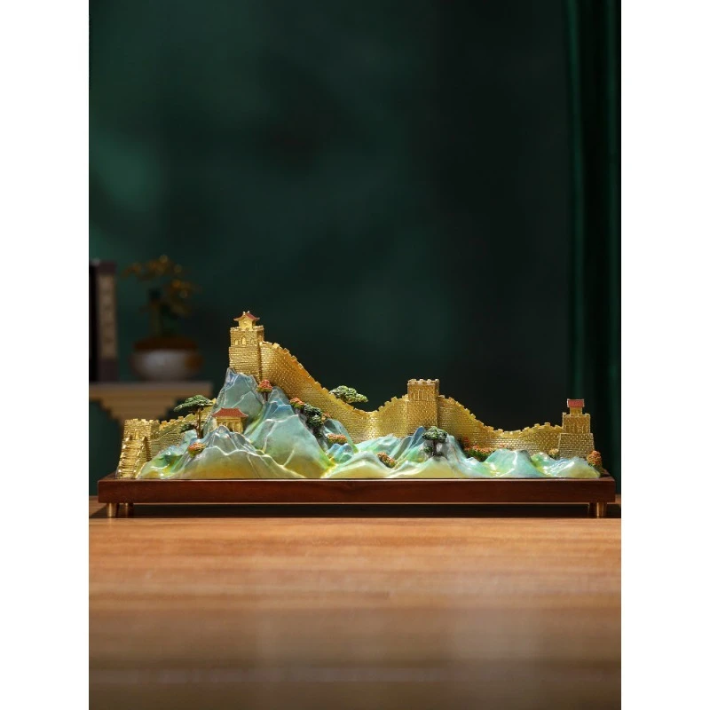 

Brass Xiongfeng Wanli Great Wall Ornament Chinese Style Boss Office