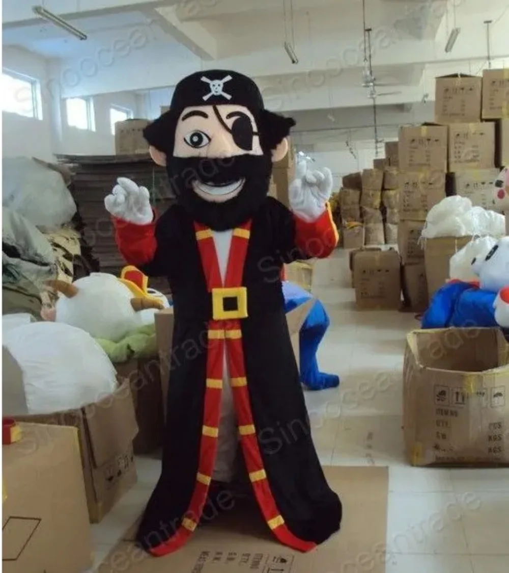 

Pirate Mascot Costume Cartoon Captain Fancy Dress for Halloween Christmas Carnival Party Event Performance Adult