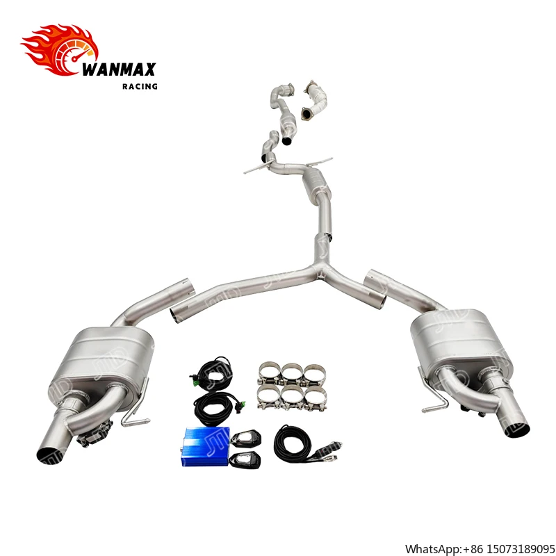 

Выхлопная система Valvetronic из нержавеющей стали для A5 B8 Sport FWD Quattro: даунпайп, кэтбэк, передняя труба