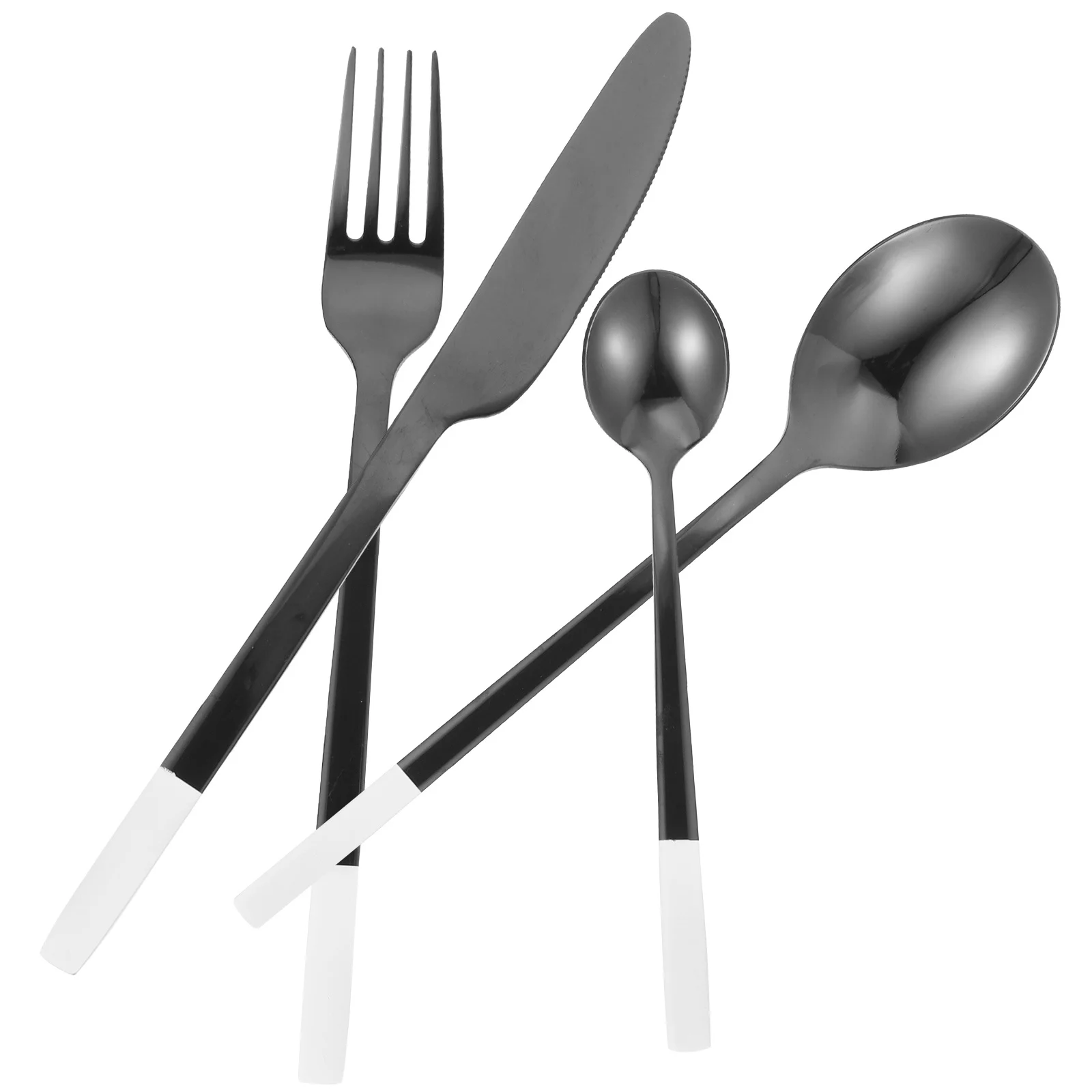 

1 set 1 Set Stainless Steel Knife Fork Spoon Tableware Kit Portable Camping Cutlery Outdoor Picnic Barbecue Kitchen Essentials