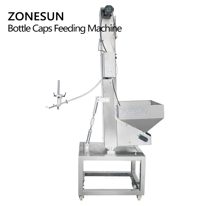 ZONESUN ZS-SLJ1 Automatic Arrange Machine Customize Plastic PET Bottle Bulk Cap Feeding Elevator Machine For Capping Machine