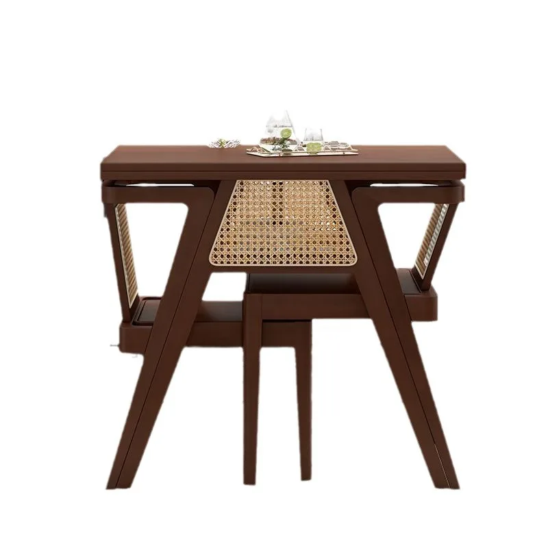 

Solid wood balcony table and chair three-piece combination tea table leisure chair household tea drinking smal
