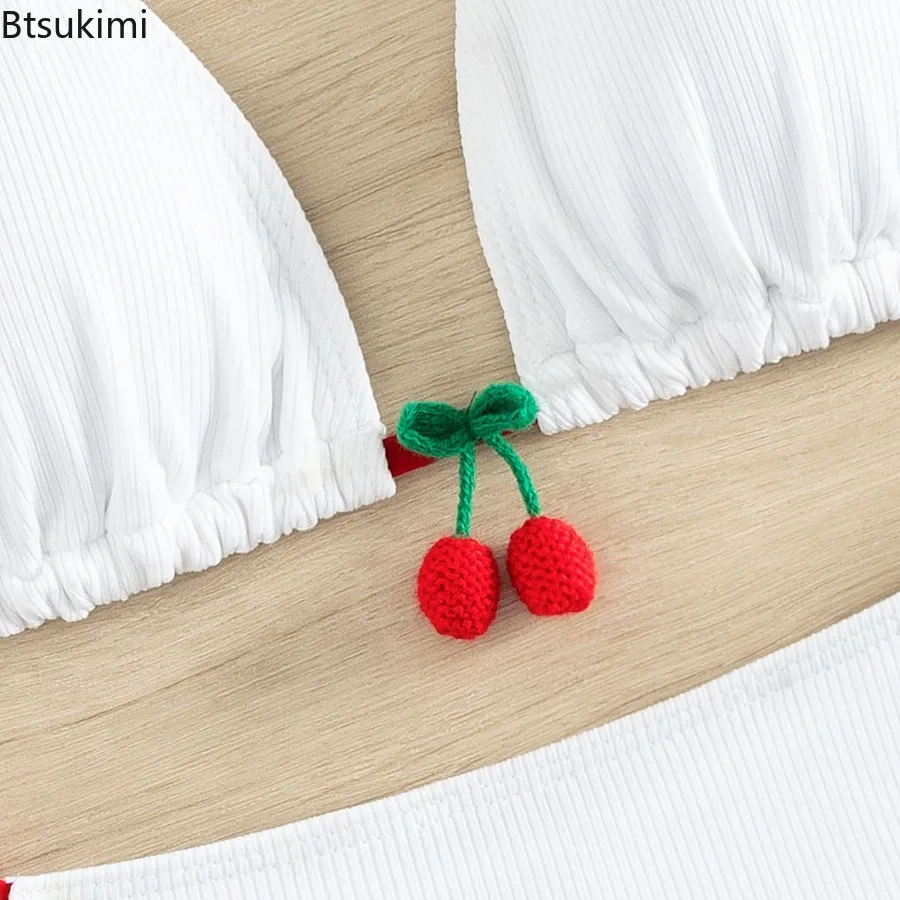 2025 ชุดว่ายน้ําฤดูร้อนชุดบิกินี่แฟชั่นเซ็กซี่บิกินี่ 2 ชิ้นชุดผู้หญิงLace Upแยกชุดว่ายน้ําเอวสูงบิกินี่ชายหาด