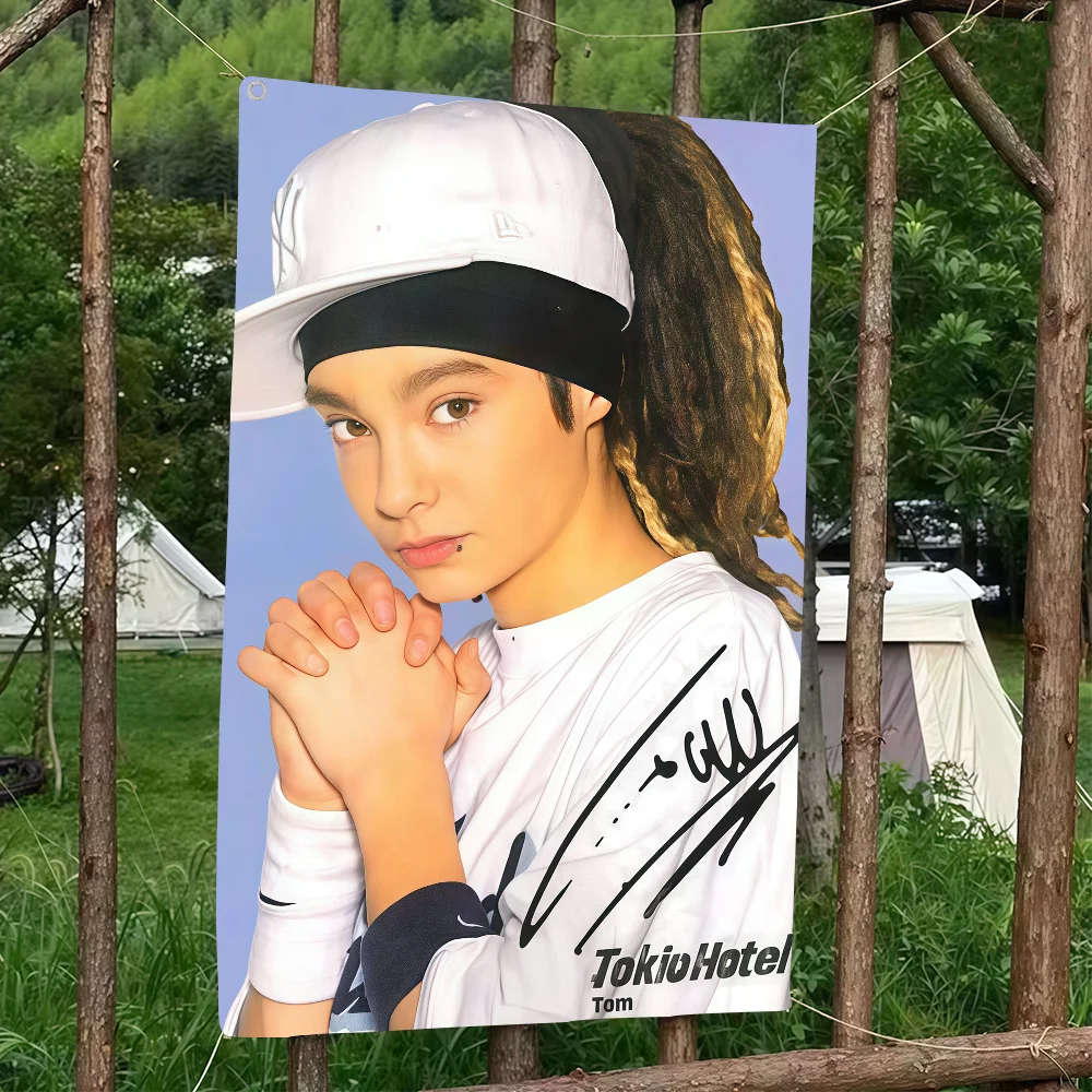 Tom Bill Kaulitz Tokio Hotel flag Party Decoration Art Picnic Home Hanging Camping Outdoor Party Banner