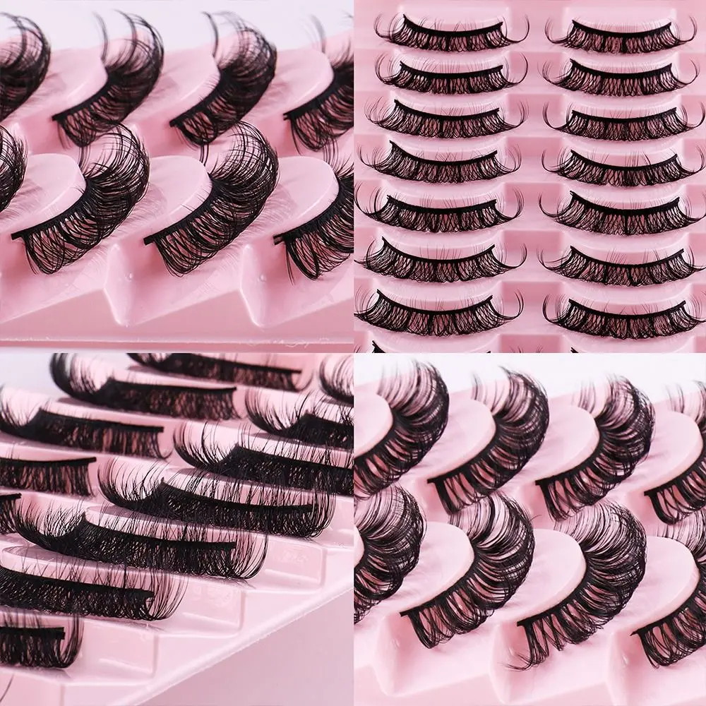 30 Pairs Crisscross Natural Long Fluffy Multilayers Russian False Eyelashes Faux Mink Hair Eye Lash Extension Shiny eyelashes