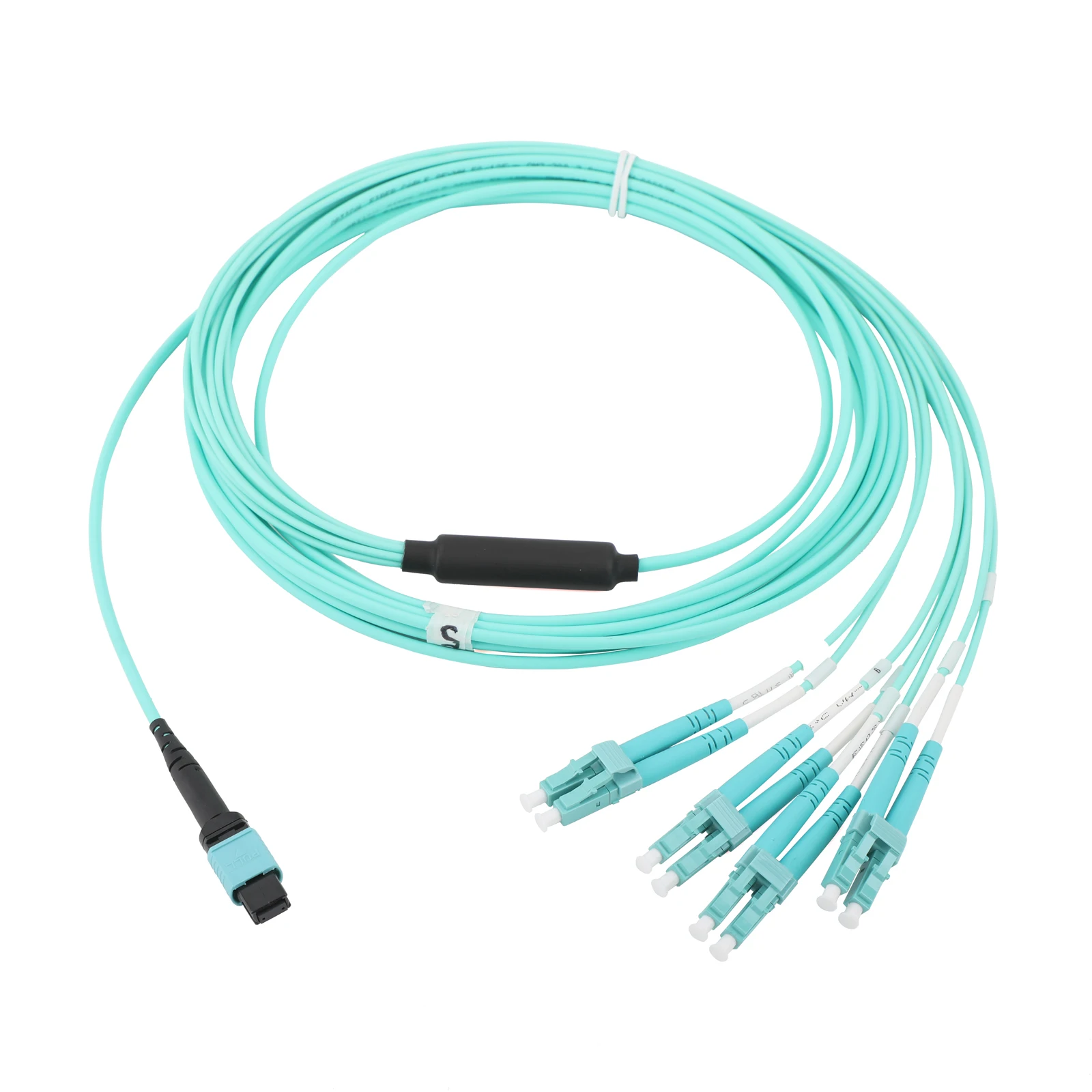 1 قطعة 10 جرام المتعدد 8-core MPO إلى 8LC OM3 الألياف تمديد كابل 1 متر/3 متر/5 متر الألياف البصرية التصحيح الحبل