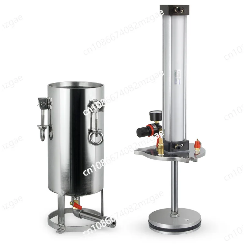 Stainless Steel Grease & Adhesive Pressure Pot - High-Capacity Piston Cylinder Dispensing Barrel for Industrial Use
