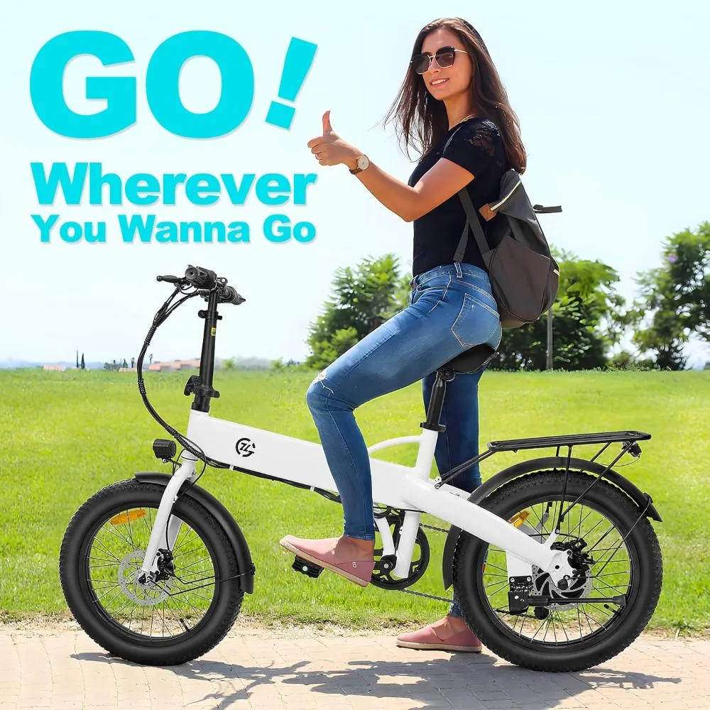 Electric Bike for Adults 750W Motor Foldable Bikes Up to 24 MPH Long Range Ebike for Adult 48V Removable Battery 20