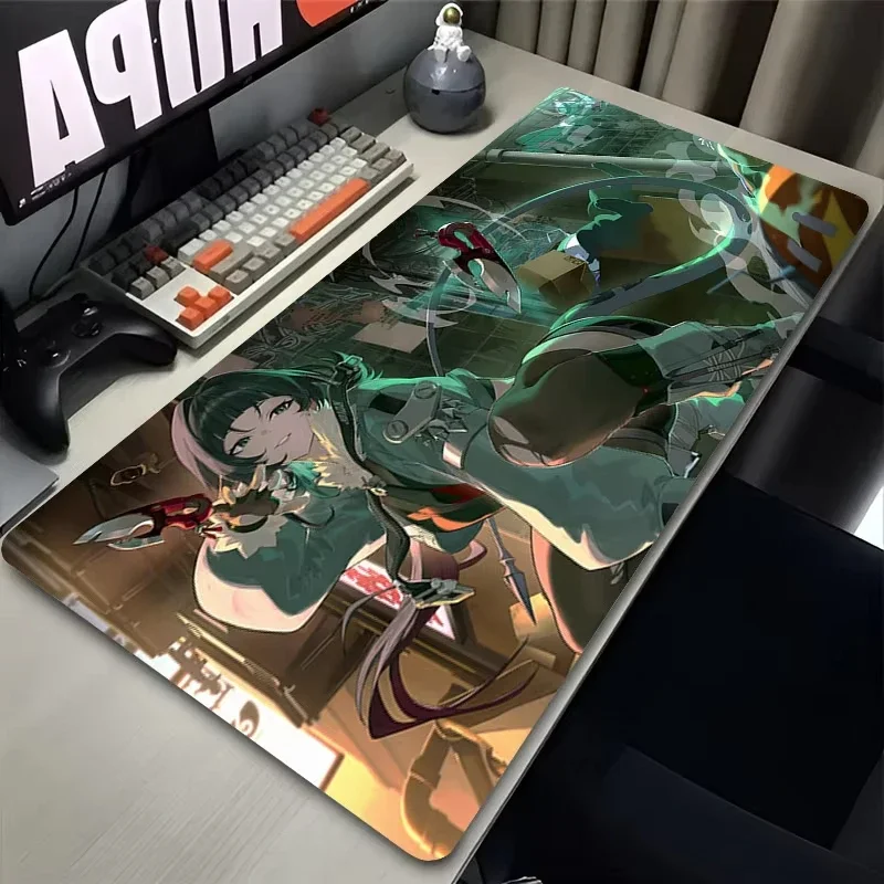 Zenless Zone Zero Jane Doe Aime Mousepad مطاطي غير قابل للانزلاق لطيف ZZZ حصيرة مكتبية ملحقات مكتب الكمبيوتر المحمول لوحة ماوس كبيرة سجادة ناعمة