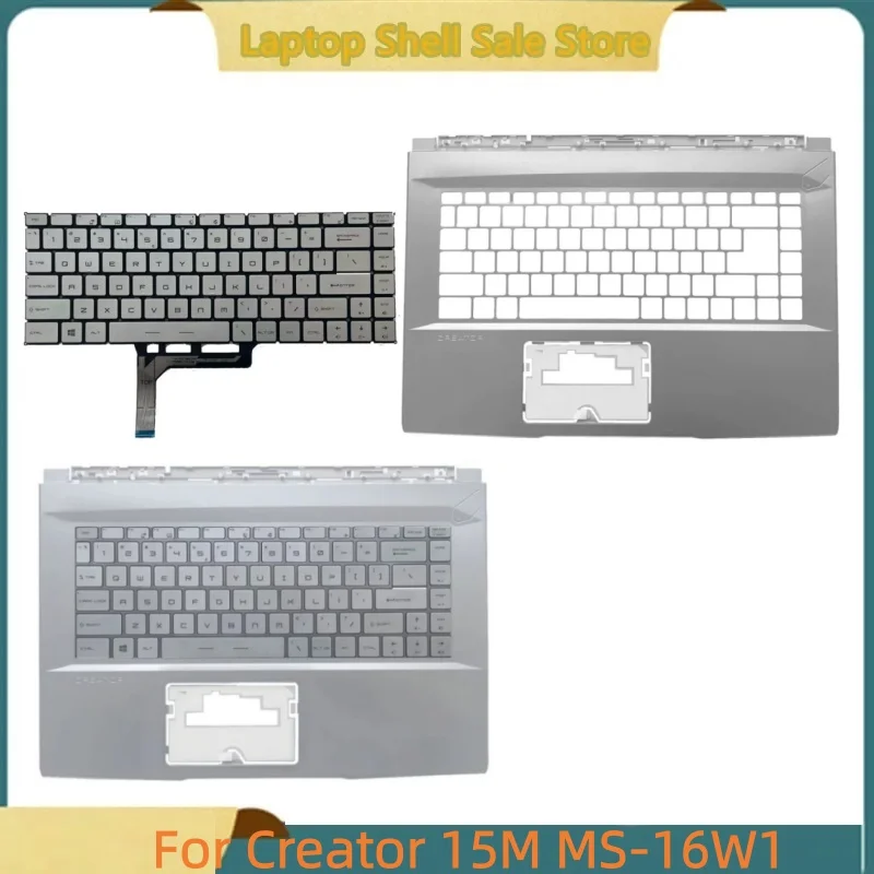 New laptop For Creator 15M MS-16W1 Backlit Keyboard/Palmrest Cover Upper Case C Shell