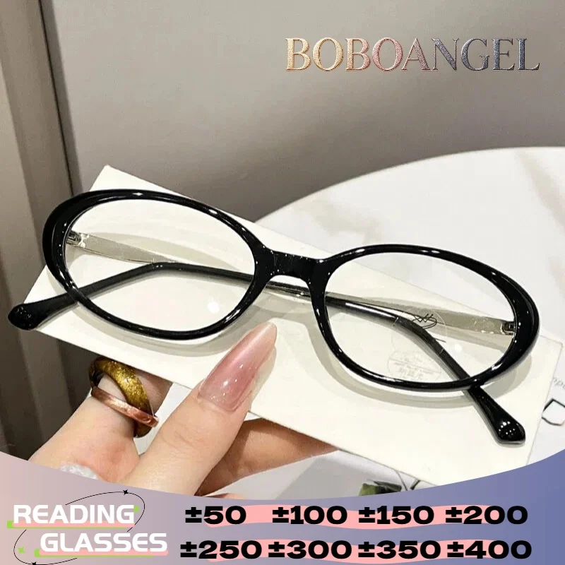 

BOBOANGEL Classic Glossy Oval Anti Blue Light Optical Eyeglasses Reading Glasses Prescription Glasses High Quality Customized