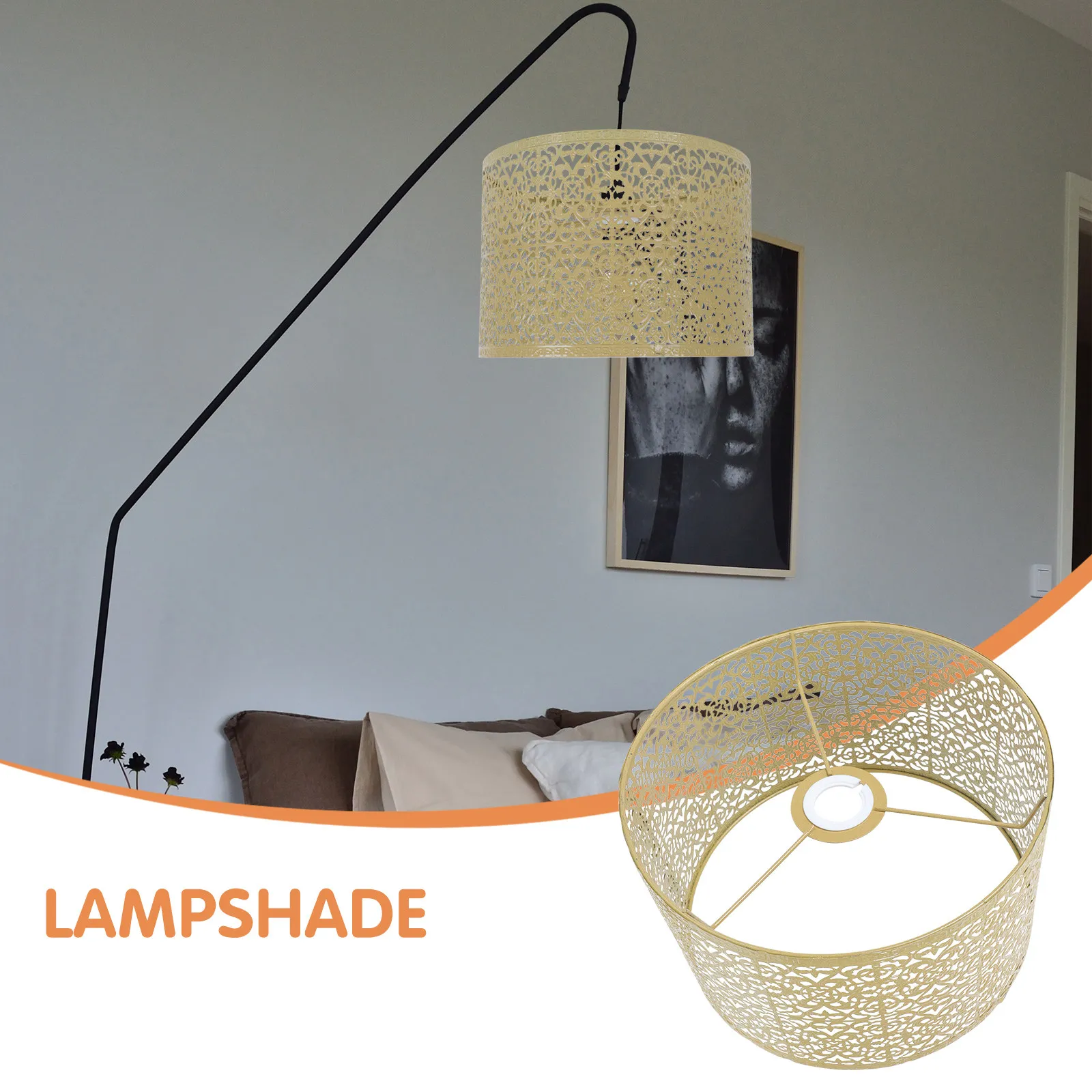 1Pcs Creative Metal Lampshade Hollow-Out Design Simple Light Cover for Home Office Bedroom Living Room Table Lamp Ceiling Light