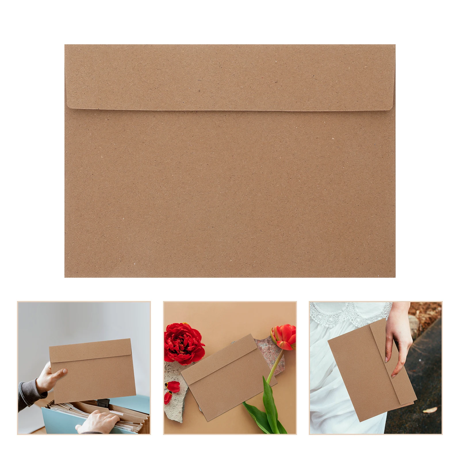 

Kraft Envelope Brown Mailing Envelopes Card Folders Invitation Sealing Business
