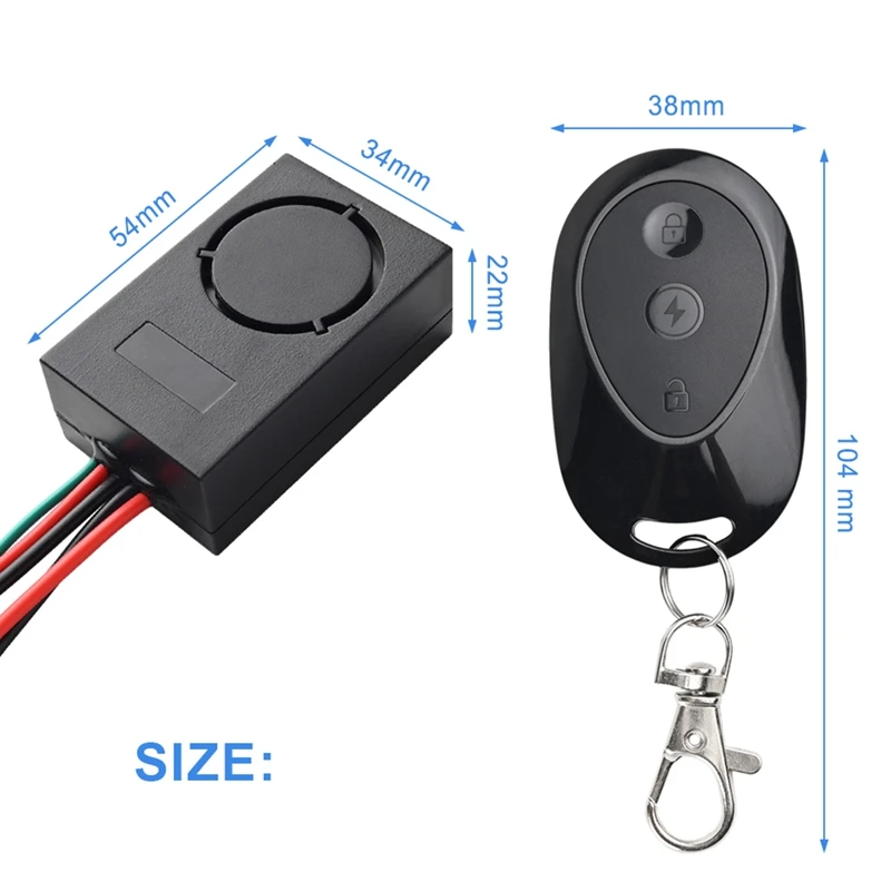 1150DB Loud Wireless Anti-Theft Vibration Electric Scooter Security Alarm Remote Spare Parts Accessories For M365 Scooter