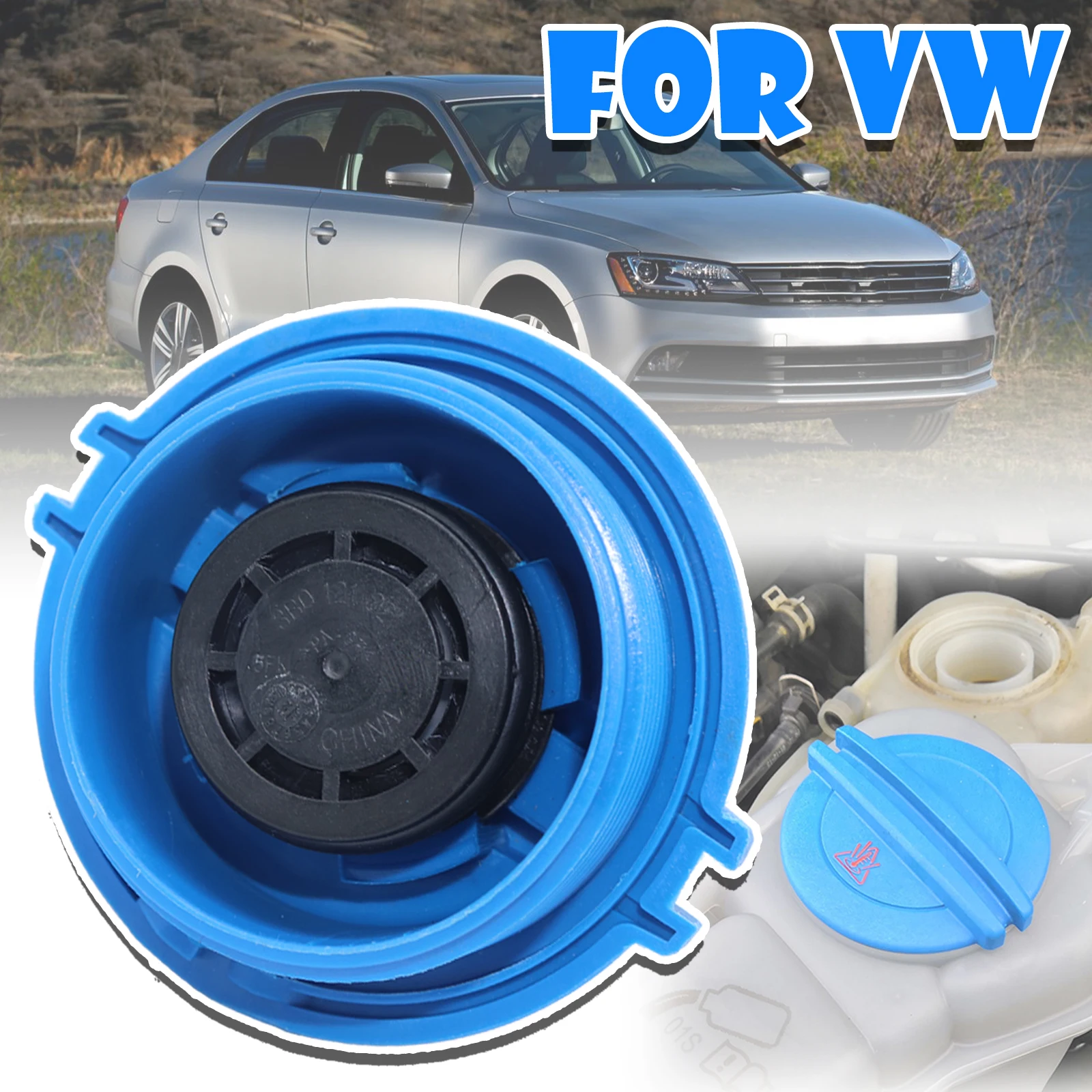 

For VW Jetta Passat Saveiro Scirocco Suran Expansion Tank Cap Engine Coolant Recovery Lid Seal Bottle Reservoir Radiator Cover