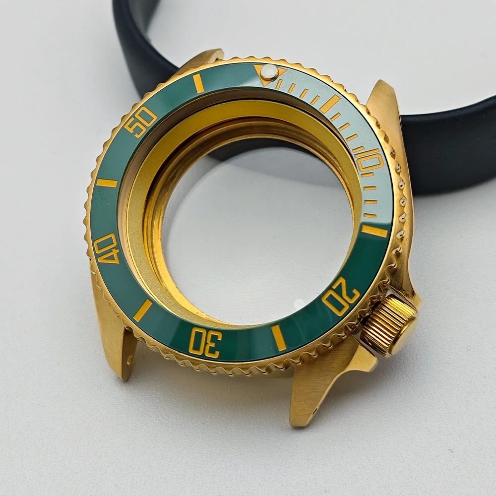 

NH35 Case 42mm Men's Watch Steel Gold Case Fits NH35 NH36 Movement Case and 22mm Band Watch Accessories Sapphire Glass